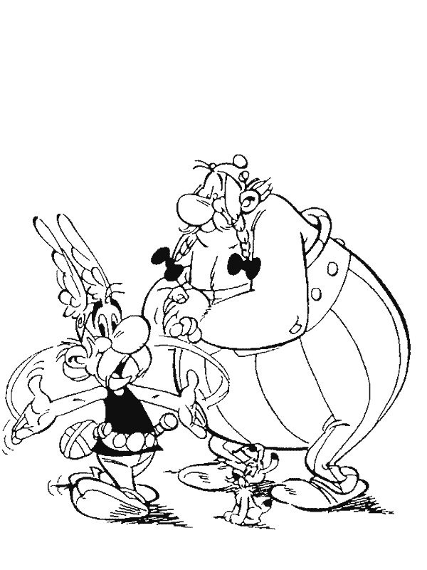 Asterix Obelix och Idefix Målarbild