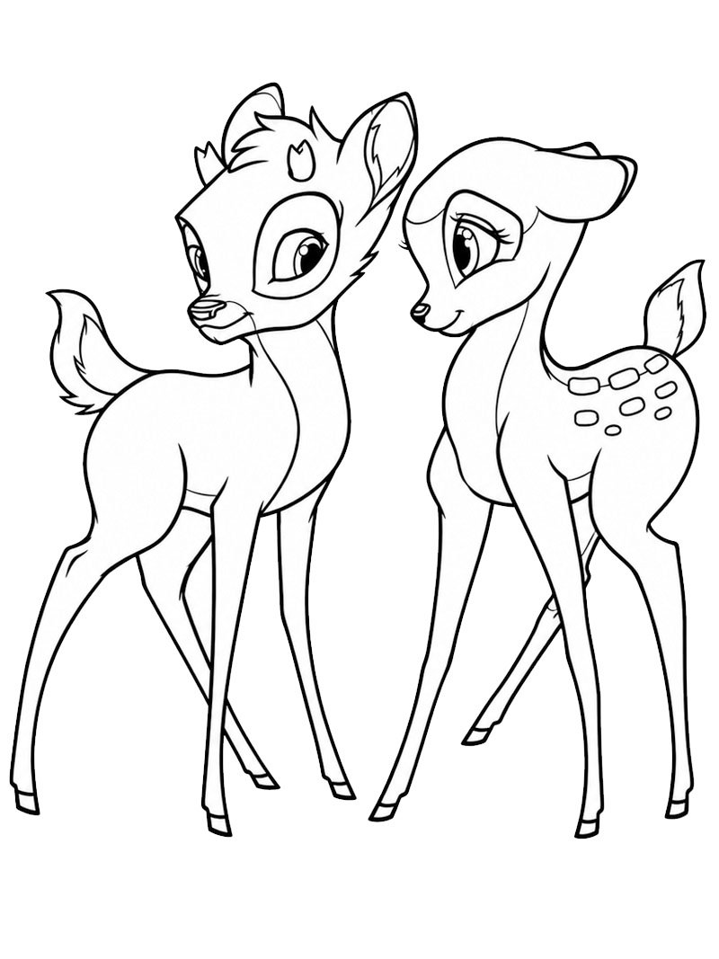 Bambi och Feline Målarbild Bambi och Feline Målarbild