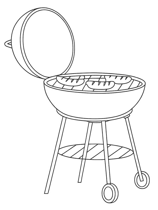 Kött på grillen Målarbild Kött på grillen Målarbild