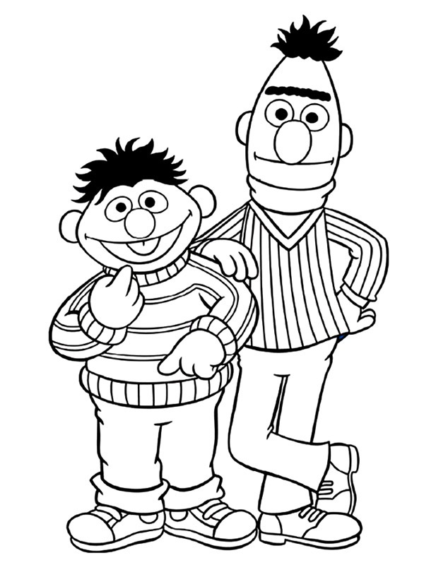 Bert och Ernie Målarbild