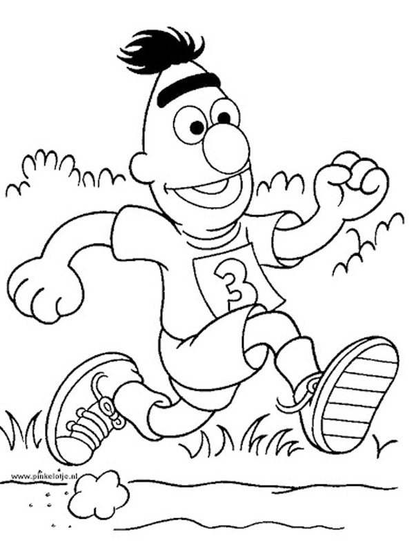 Bert joggar Målarbild