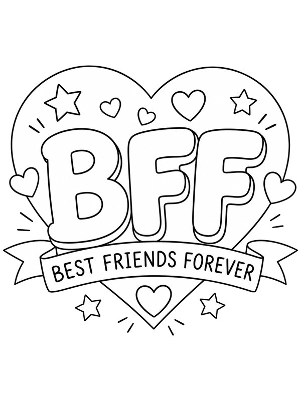 BFF-hj&auml;rta Målarbild