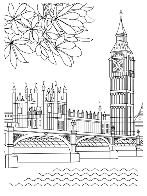 Big Ben, (Torn Elizabeth) Målarbild