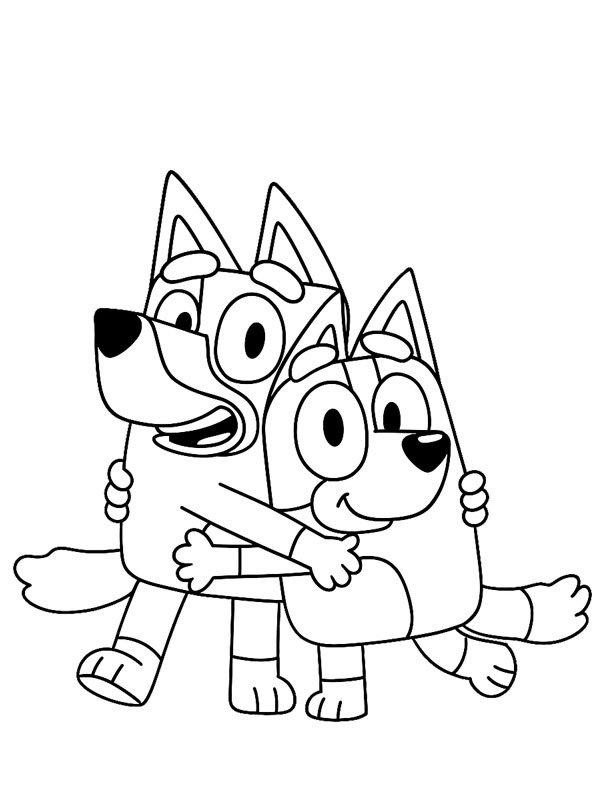 Bluey och Bingo Målarbild Bluey och Bingo Målarbild