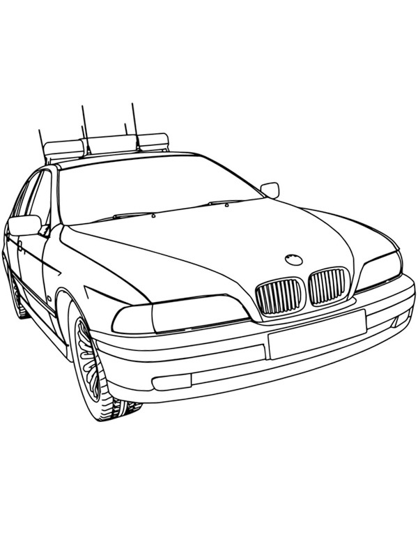BMW polisbil Målarbild BMW polisbil Målarbild