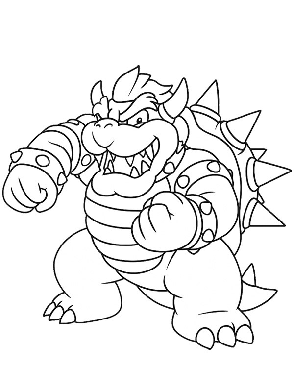 Bowser (super Mario) Målarbild Bowser (super Mario) Målarbild