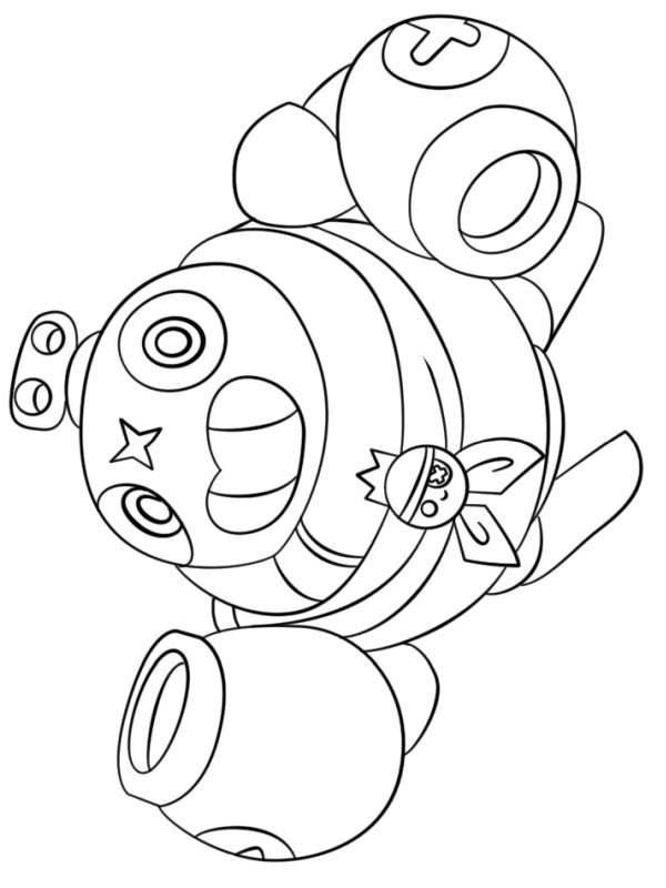 Tick Brawl Stars Målarbild Tick Brawl Stars Målarbild