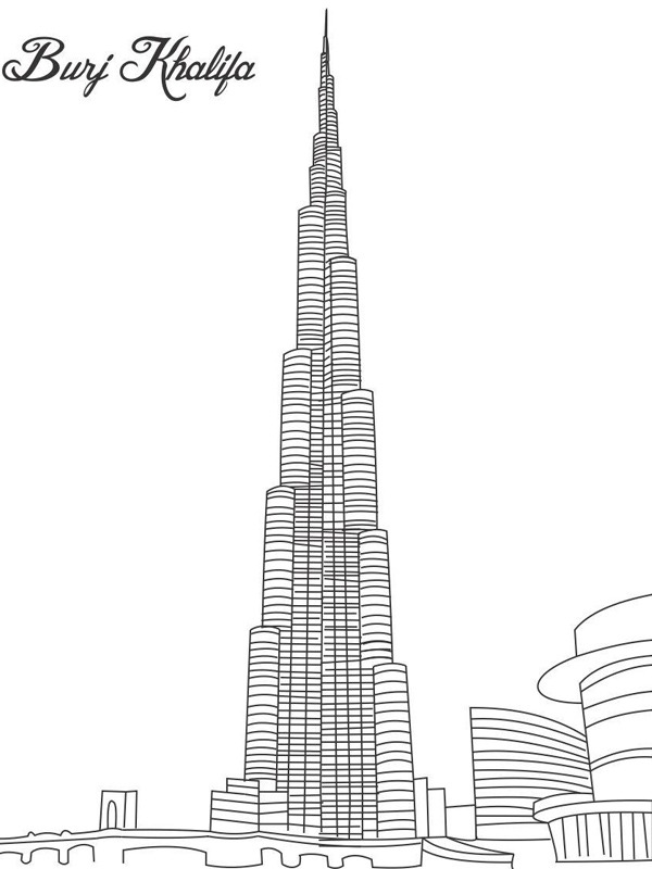 Burj Khalifa Målarbild