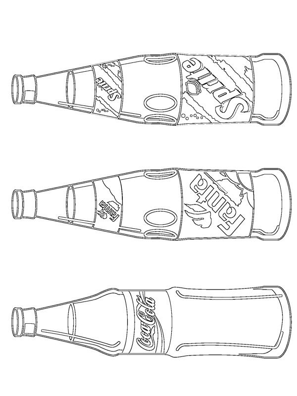Coca Cola- och Sprite-flaskor Målarbild