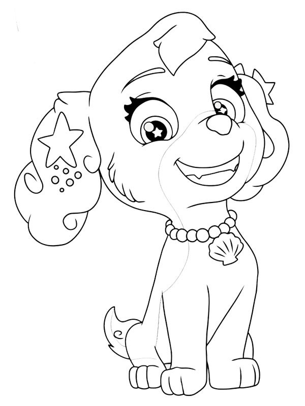 Coral (Paw Patrol) Målarbild Coral (Paw Patrol) Målarbild