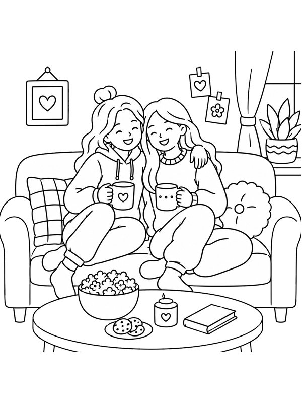 Cozy BFF Målarbild