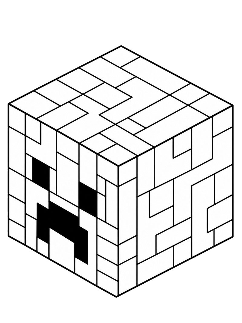 Creeper-huvud Målarbild Creeper-huvud Målarbild