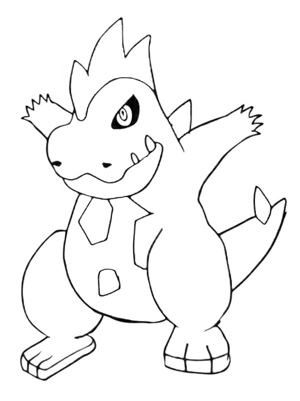 Croconaw (Pokémon) Målarbild Croconaw (Pokémon) Målarbild