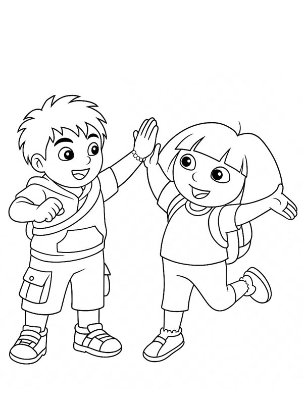 Diego och Dora Målarbild Diego och Dora Målarbild