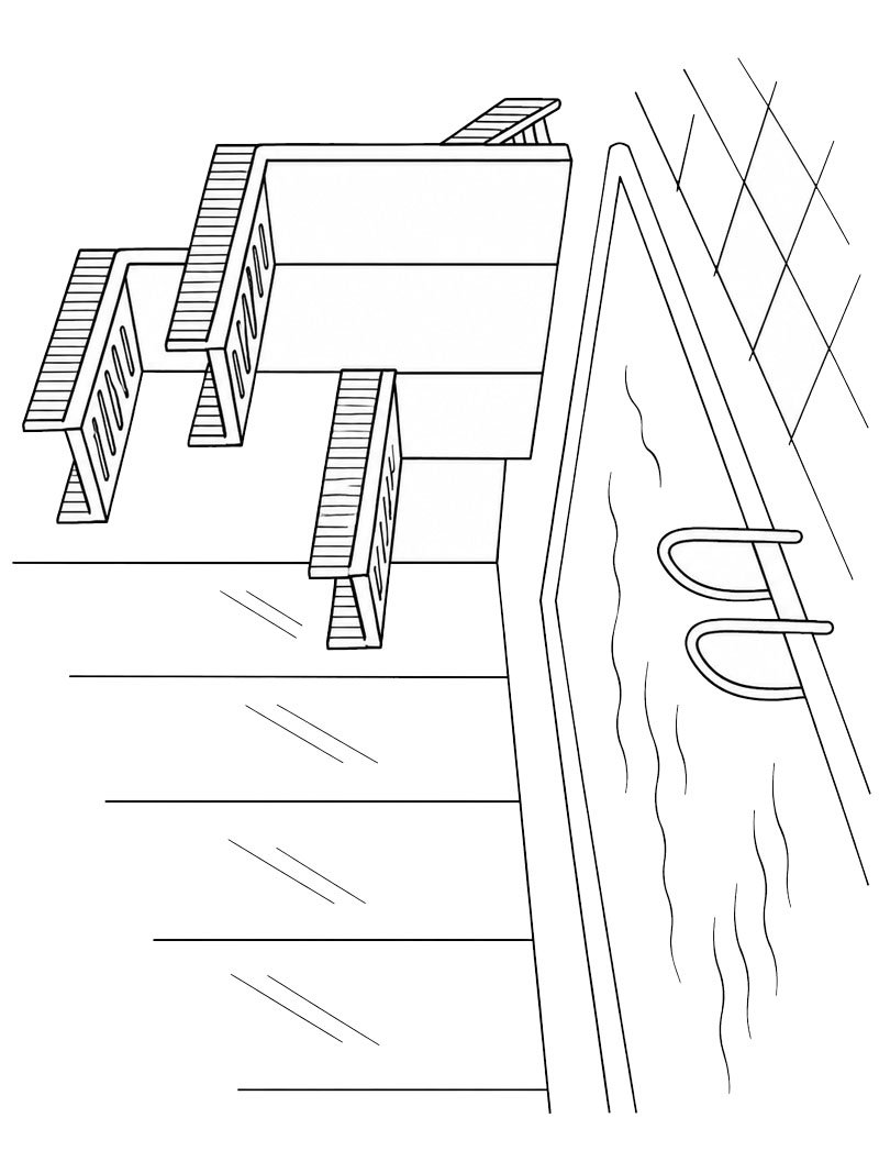 Dykplattform Målarbild Dykplattform Målarbild