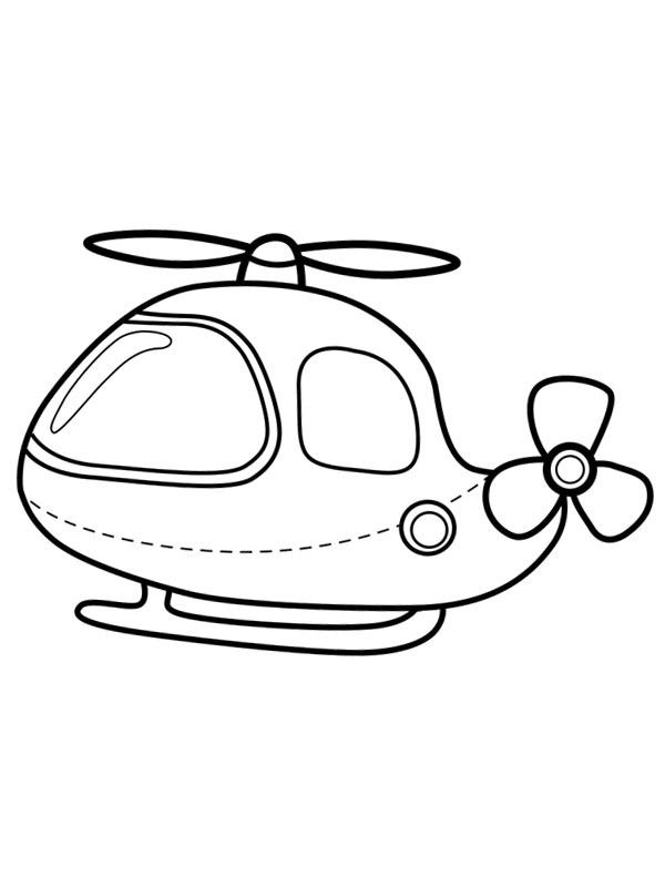 Enkel helikopter Målarbild