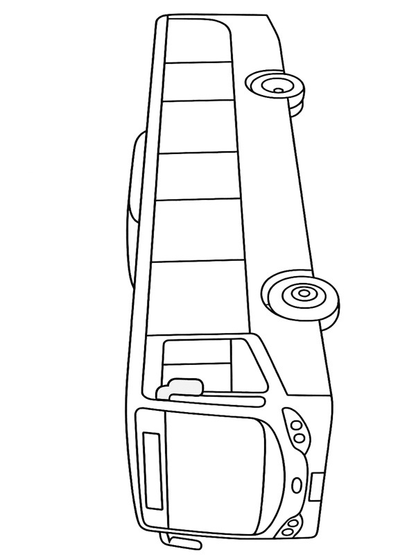 Enkel stadsbuss Målarbild Enkel stadsbuss Målarbild