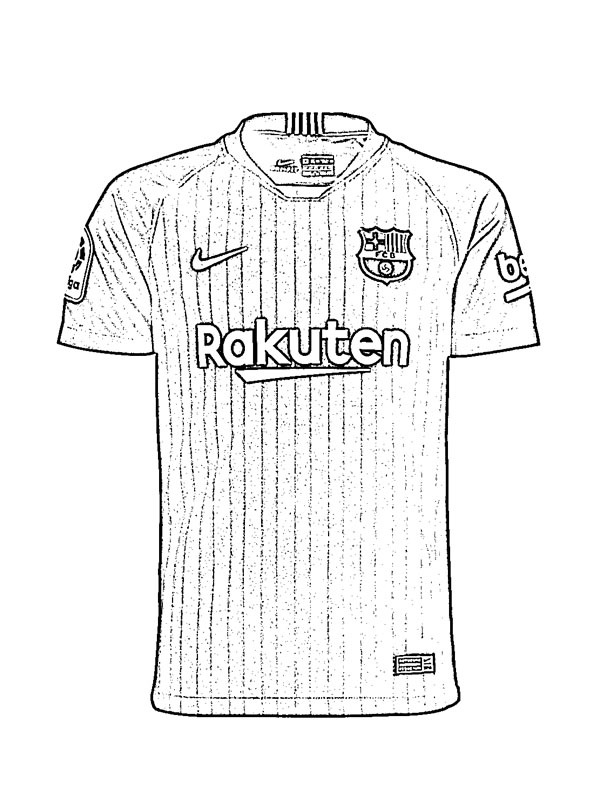 FC Barcelona fotbollsjersey Målarbild FC Barcelona fotbollsjersey Målarbild