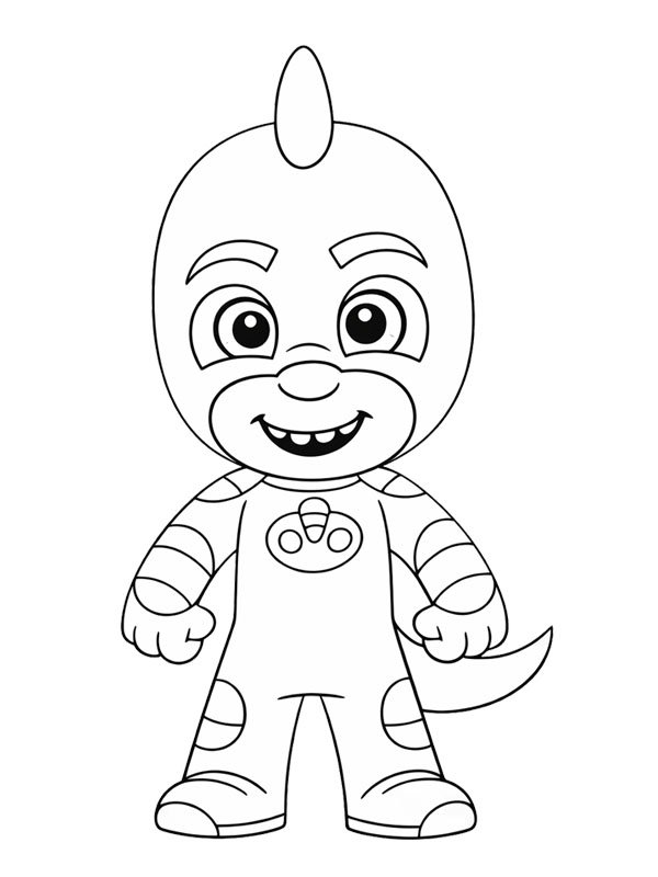 Gecko (Pyjamashj&auml;ltarna) Målarbild