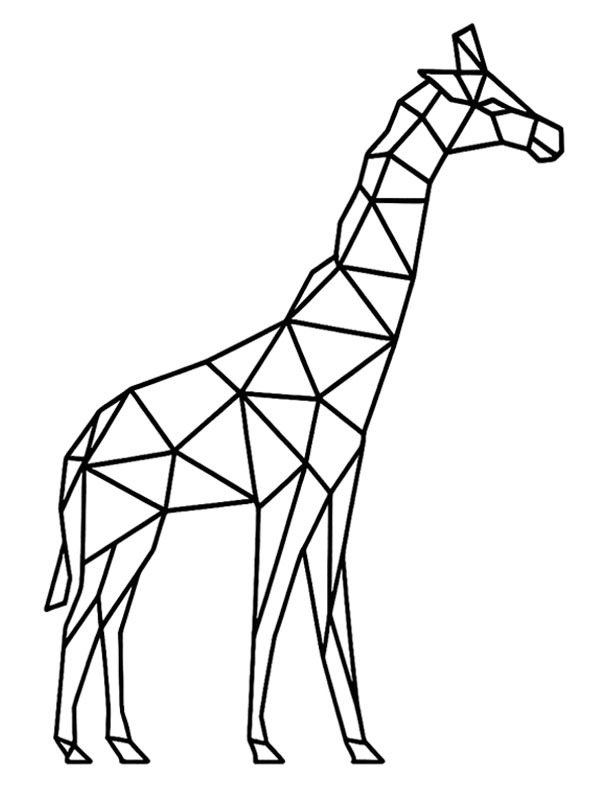 Geometrisk giraff Målarbild Geometrisk giraff Målarbild