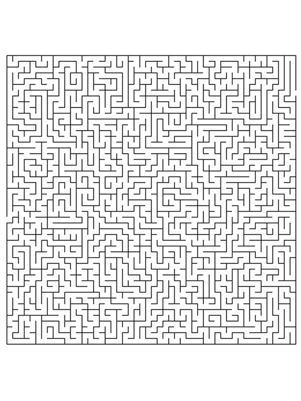 Stor labyrint Målarbild