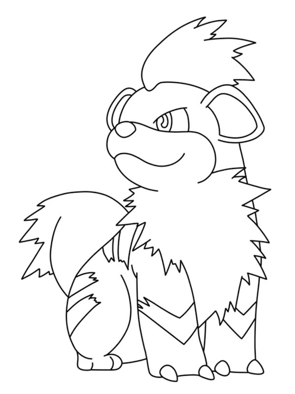 Growlithe (Pokémon) Målarbild Growlithe (Pokémon) Målarbild