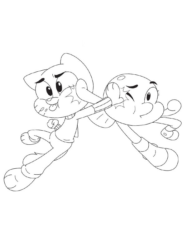 Gumball och Darwin Målarbild Gumball och Darwin Målarbild