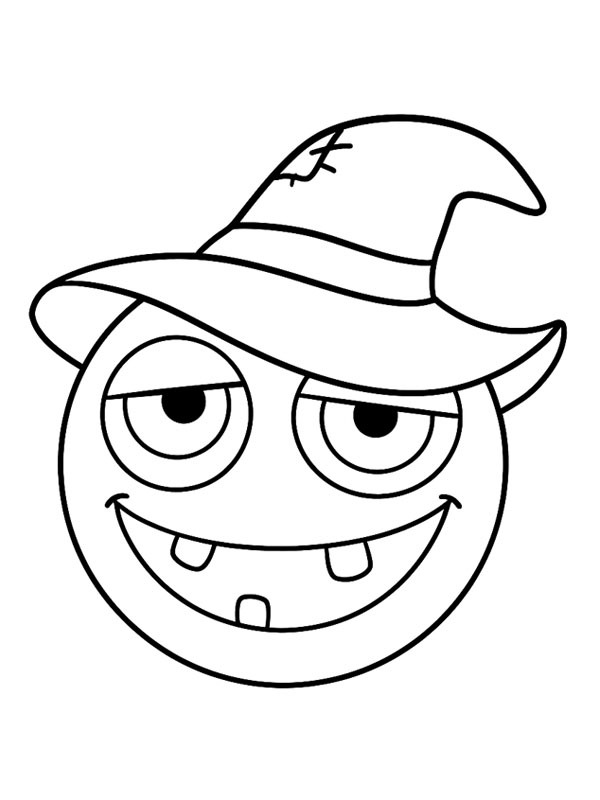 Halloween emoji Målarbild Halloween emoji Målarbild