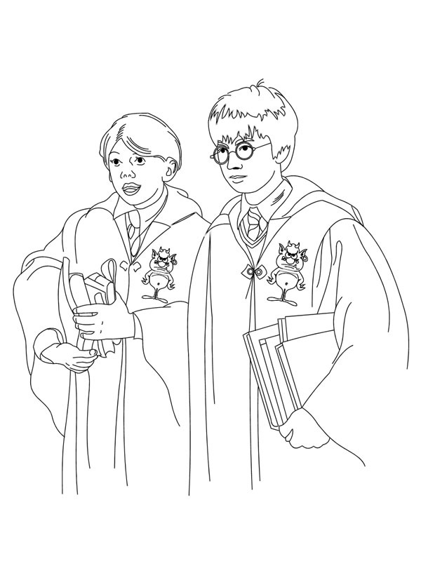 Harry Potter och Ron Weasley Målarbild Harry Potter och Ron Weasley Målarbild