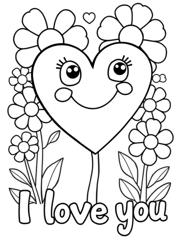 Hjärta I Love You Målarbild Hjärta I Love You Målarbild