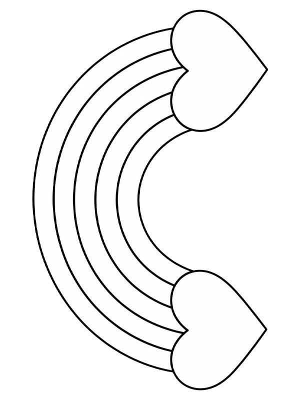Hj&auml;rtregnb&aring;ge Målarbild