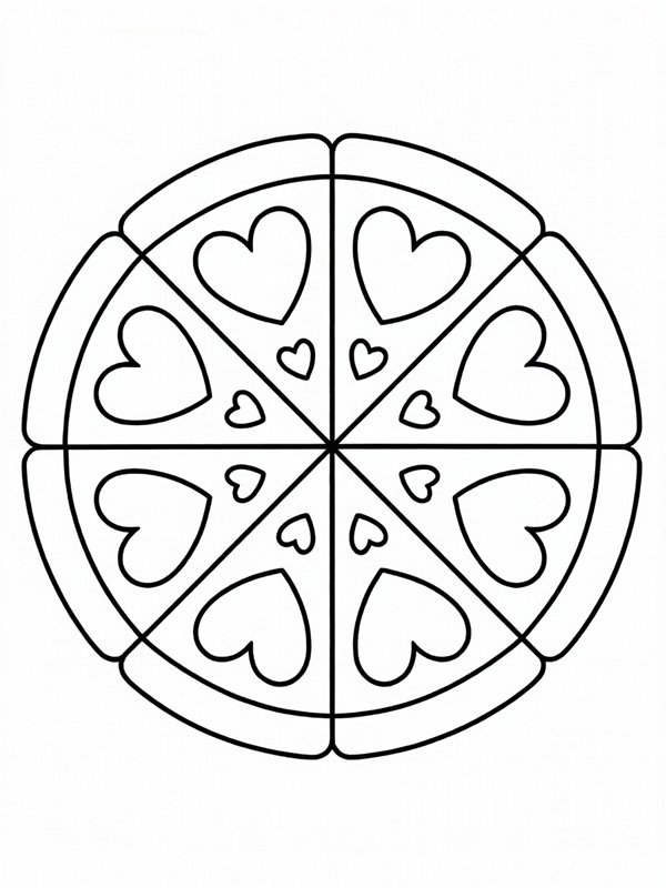 Hjärt-tårta Målarbild Hjärt-tårta Målarbild