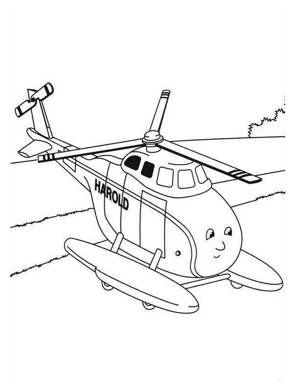 Helikopter Harold Målarbild