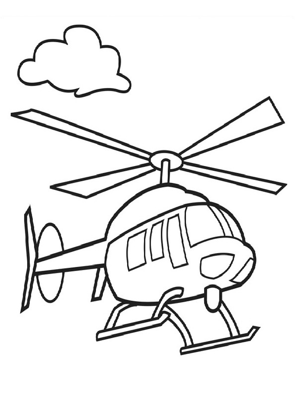 Helikopter Målarbild