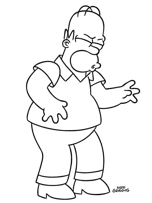 Homer Simpson Målarbild Homer Simpson Målarbild