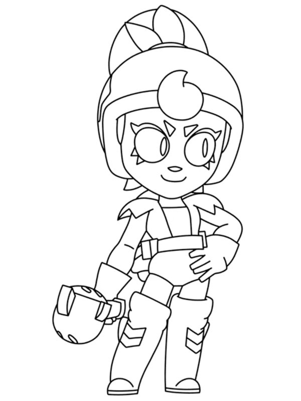 Janet Brawl Stars Målarbild Janet Brawl Stars Målarbild