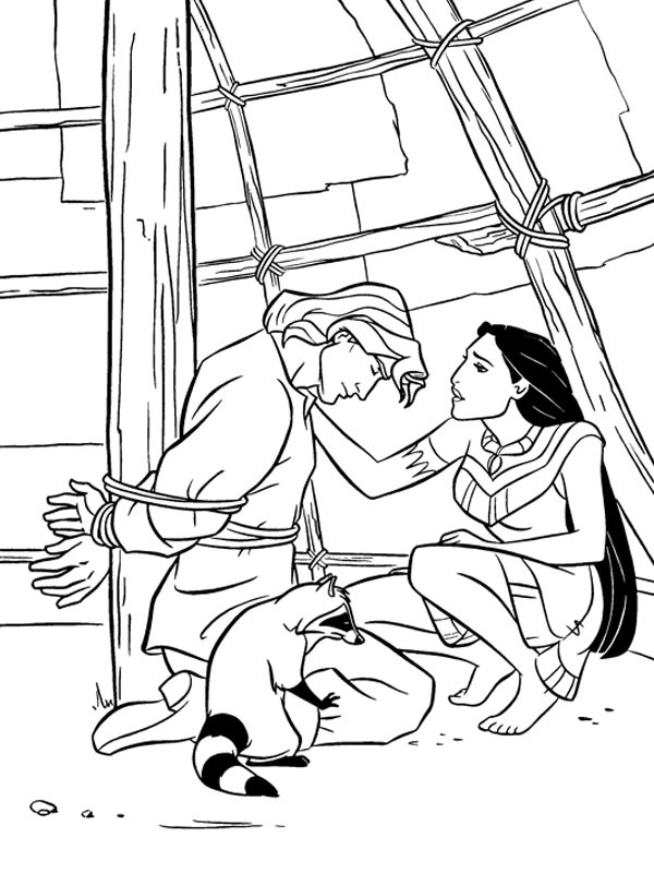 John Smith, Pocahontas och Meeko Målarbild John Smith, Pocahontas och Meeko Målarbild