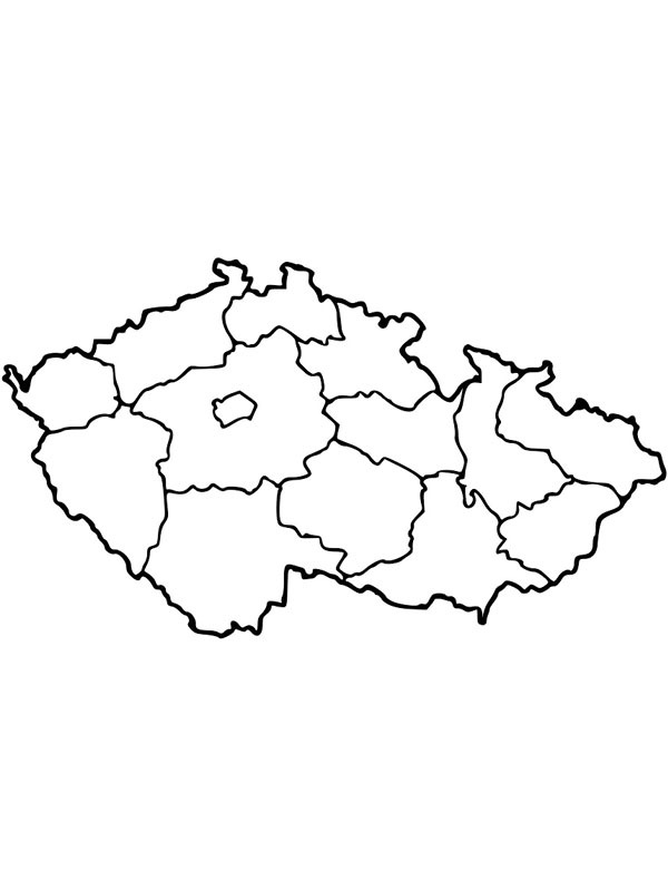 Karta över Tjeckien Målarbild