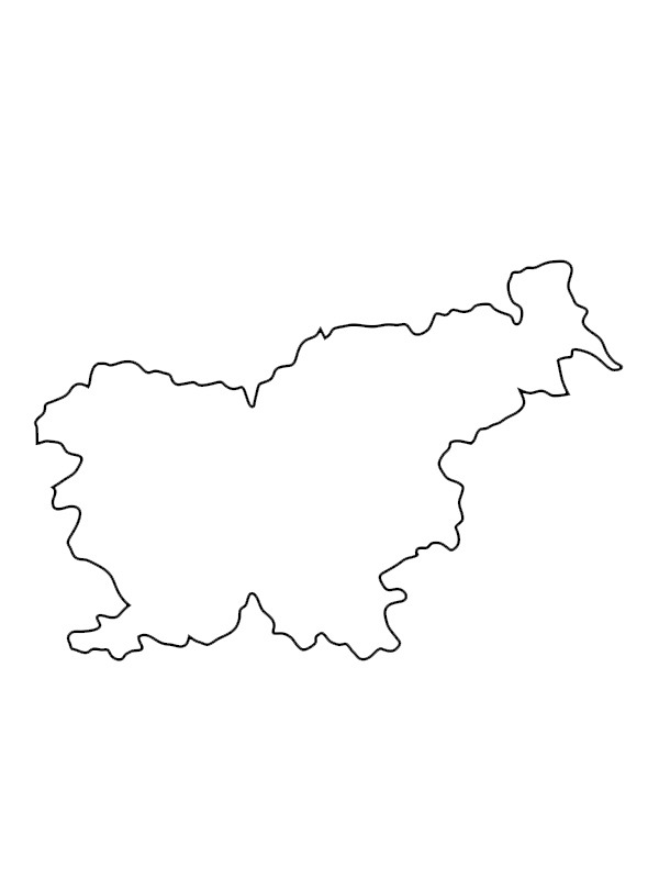 Karta Slovenien Målarbild