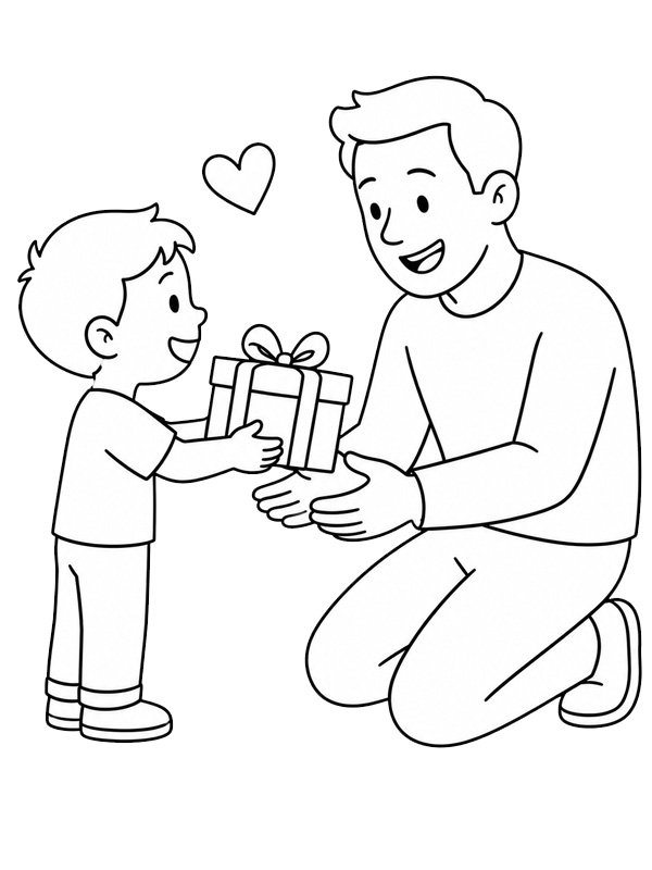 Present till pappa Målarbild