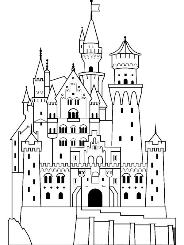 Neuschwanstein-slottet (Tyskland) Målarbild