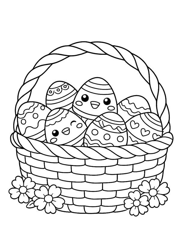 Kawaii-p&aring;skkorg Målarbild