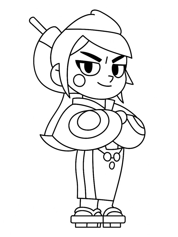 Kaze Brawl Stars Målarbild Kaze Brawl Stars Målarbild