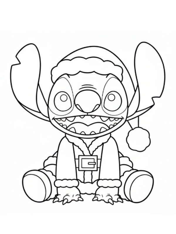 Jultomten Stitch Målarbild