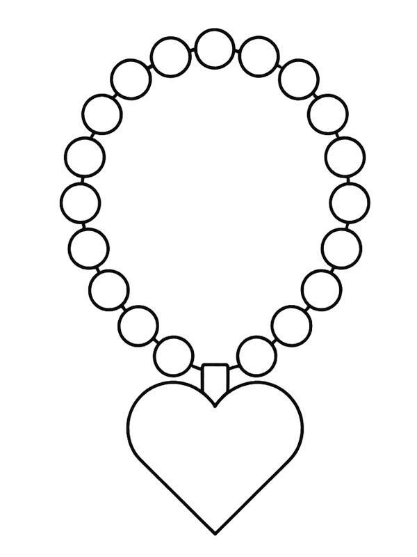 Halsband med hjärta Målarbild Halsband med hjärta Målarbild