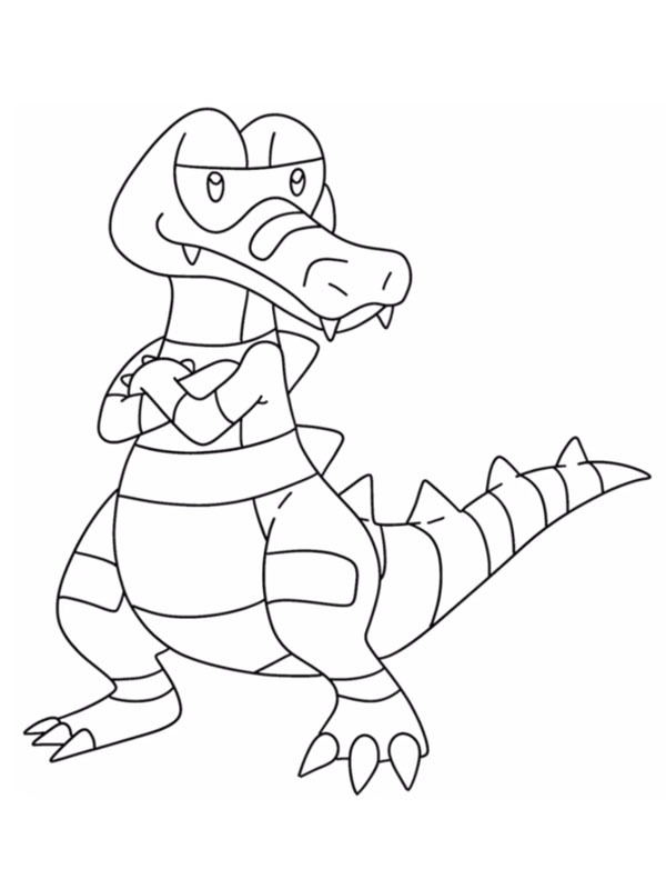 Krokorok (Pokémon) Målarbild Krokorok (Pokémon) Målarbild