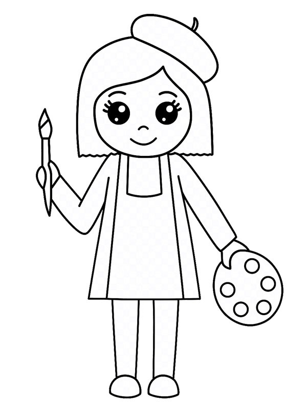 Konstn&auml;r Målarbild