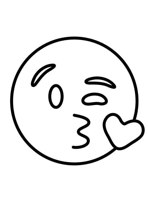 Pussmun emoji Målarbild