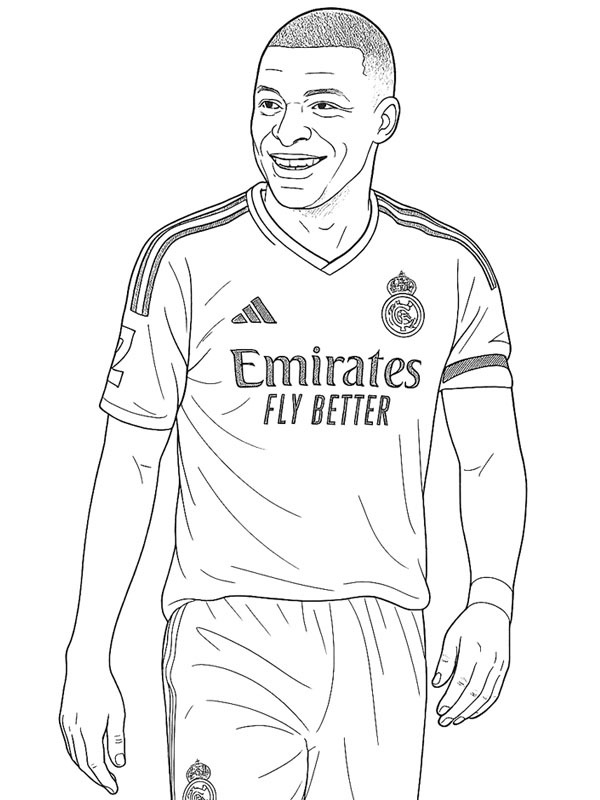 Kylian Mbappé Målarbild Kylian Mbappé Målarbild