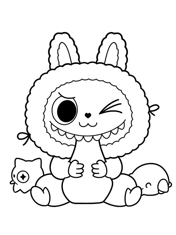 Labubu som bebis Målarbild Labubu som bebis Målarbild